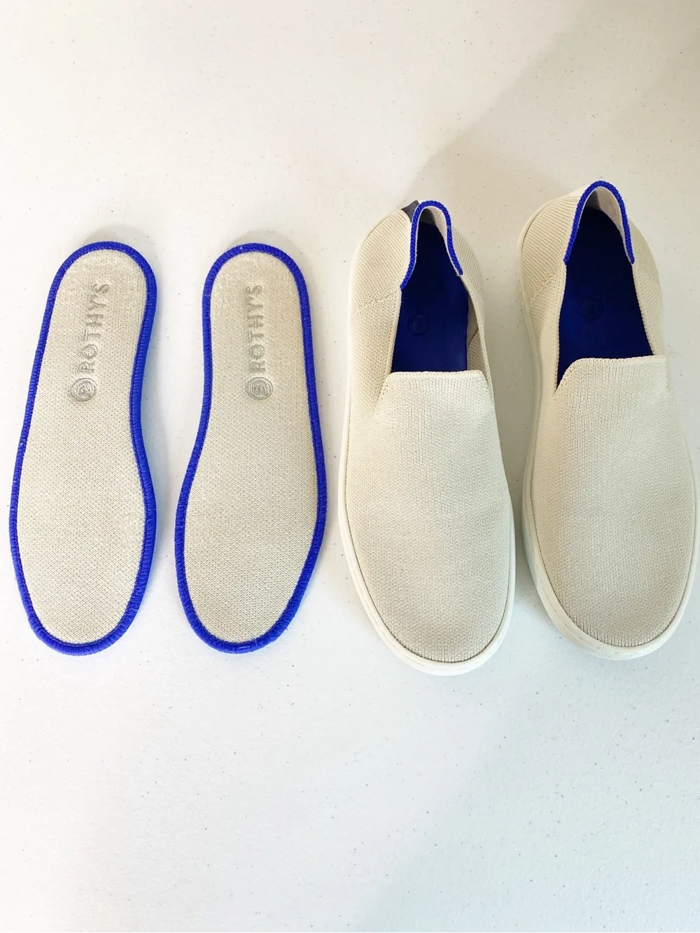 Rothy’s The Original Slip On Sneaker Sand Size 7.5